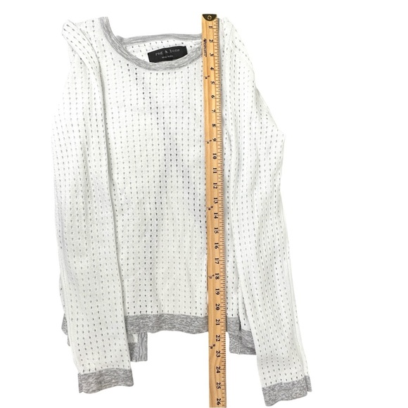 NWOT Rag & Bone Ariana White Perforated Pullover Sweater Size X-Small - Picture 10 of 10
